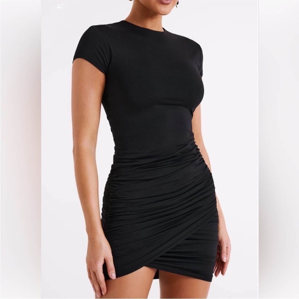 Meshki Mini Bodycon Dress Black Size XL - Picture 2 of 11